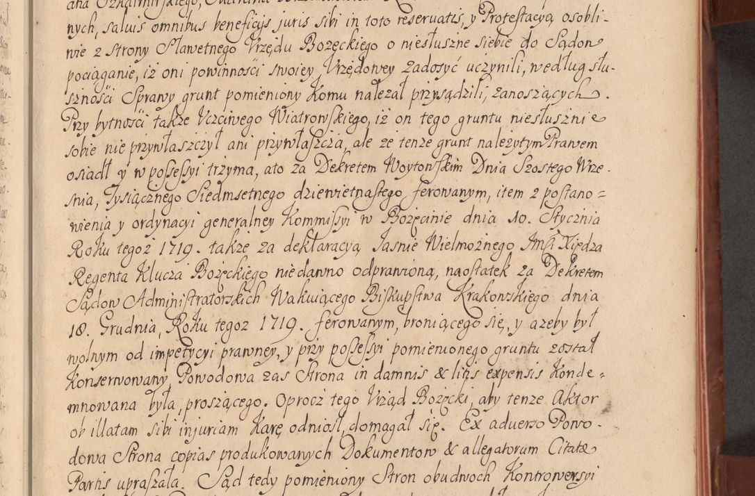 Zdjęcie nr 18 dla obiektu archiwalnego: Acta actorum episcopalium R. D. Constantini Feliciani in Szaniawy Szaniawski, episcopi Cracoviensis, ducis Severiae per annos 1720 - 1723 conscripta. Volumen I