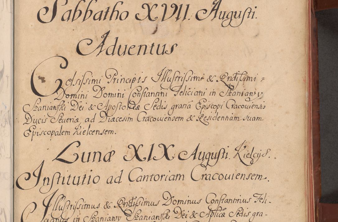 Zdjęcie nr 12 dla obiektu archiwalnego: Acta actorum episcopalium R. D. Constantini Feliciani in Szaniawy Szaniawski, episcopi Cracoviensis, ducis Severiae per annos 1720 - 1723 conscripta. Volumen I