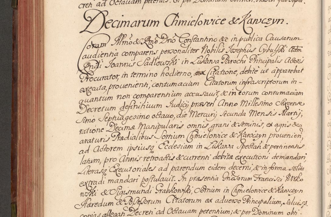 Zdjęcie nr 405 dla obiektu archiwalnego: Acta actorum episcopalium R. D. Constantini Feliciani in Szaniawy Szaniawski, episcopi Cracoviensis, ducis Severiae per annos 1720 - 1723 conscripta. Volumen I