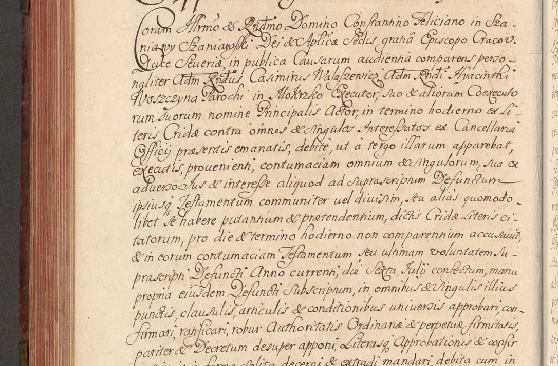 Zdjęcie nr 401 dla obiektu archiwalnego: Acta actorum episcopalium R. D. Constantini Feliciani in Szaniawy Szaniawski, episcopi Cracoviensis, ducis Severiae per annos 1720 - 1723 conscripta. Volumen I