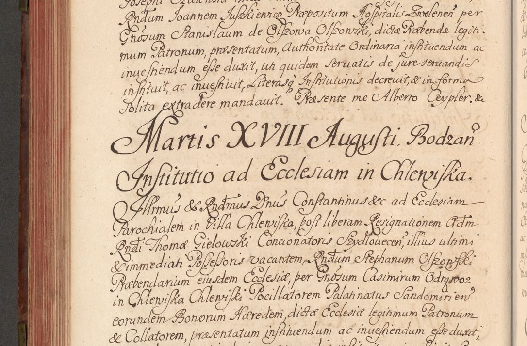 Zdjęcie nr 399 dla obiektu archiwalnego: Acta actorum episcopalium R. D. Constantini Feliciani in Szaniawy Szaniawski, episcopi Cracoviensis, ducis Severiae per annos 1720 - 1723 conscripta. Volumen I