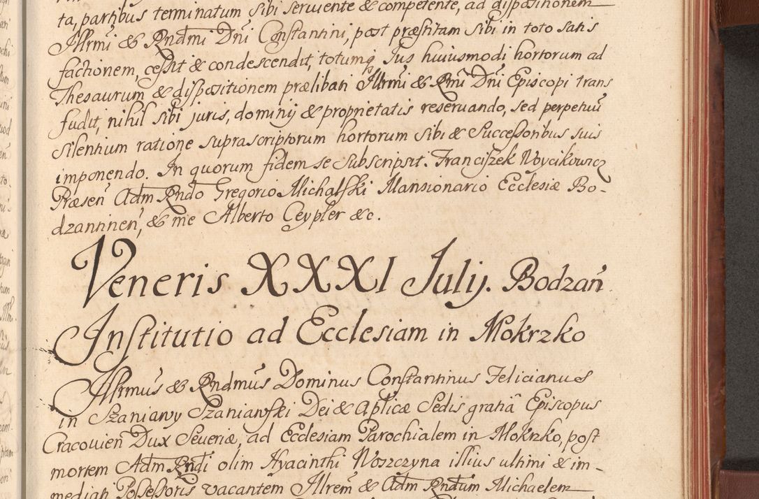 Zdjęcie nr 394 dla obiektu archiwalnego: Acta actorum episcopalium R. D. Constantini Feliciani in Szaniawy Szaniawski, episcopi Cracoviensis, ducis Severiae per annos 1720 - 1723 conscripta. Volumen I