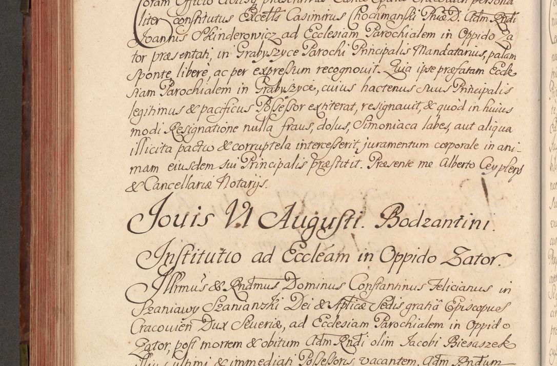 Zdjęcie nr 395 dla obiektu archiwalnego: Acta actorum episcopalium R. D. Constantini Feliciani in Szaniawy Szaniawski, episcopi Cracoviensis, ducis Severiae per annos 1720 - 1723 conscripta. Volumen I