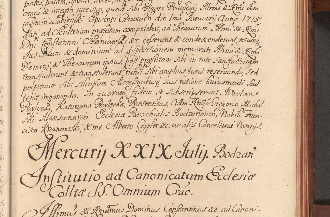 Zdjęcie nr 392 dla obiektu archiwalnego: Acta actorum episcopalium R. D. Constantini Feliciani in Szaniawy Szaniawski, episcopi Cracoviensis, ducis Severiae per annos 1720 - 1723 conscripta. Volumen I