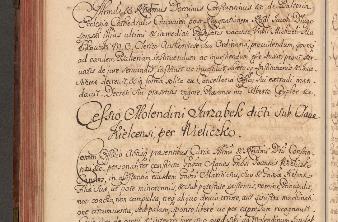 Zdjęcie nr 357 dla obiektu archiwalnego: Acta actorum episcopalium R. D. Constantini Feliciani in Szaniawy Szaniawski, episcopi Cracoviensis, ducis Severiae per annos 1720 - 1723 conscripta. Volumen I