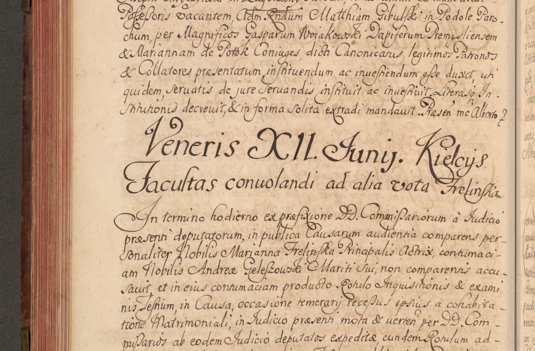 Zdjęcie nr 359 dla obiektu archiwalnego: Acta actorum episcopalium R. D. Constantini Feliciani in Szaniawy Szaniawski, episcopi Cracoviensis, ducis Severiae per annos 1720 - 1723 conscripta. Volumen I