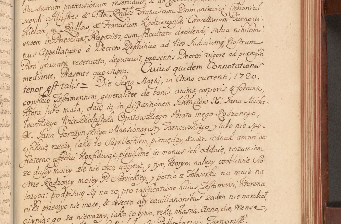 Zdjęcie nr 310 dla obiektu archiwalnego: Acta actorum episcopalium R. D. Constantini Feliciani in Szaniawy Szaniawski, episcopi Cracoviensis, ducis Severiae per annos 1720 - 1723 conscripta. Volumen I