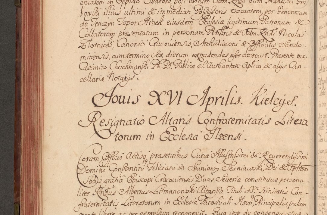 Zdjęcie nr 307 dla obiektu archiwalnego: Acta actorum episcopalium R. D. Constantini Feliciani in Szaniawy Szaniawski, episcopi Cracoviensis, ducis Severiae per annos 1720 - 1723 conscripta. Volumen I