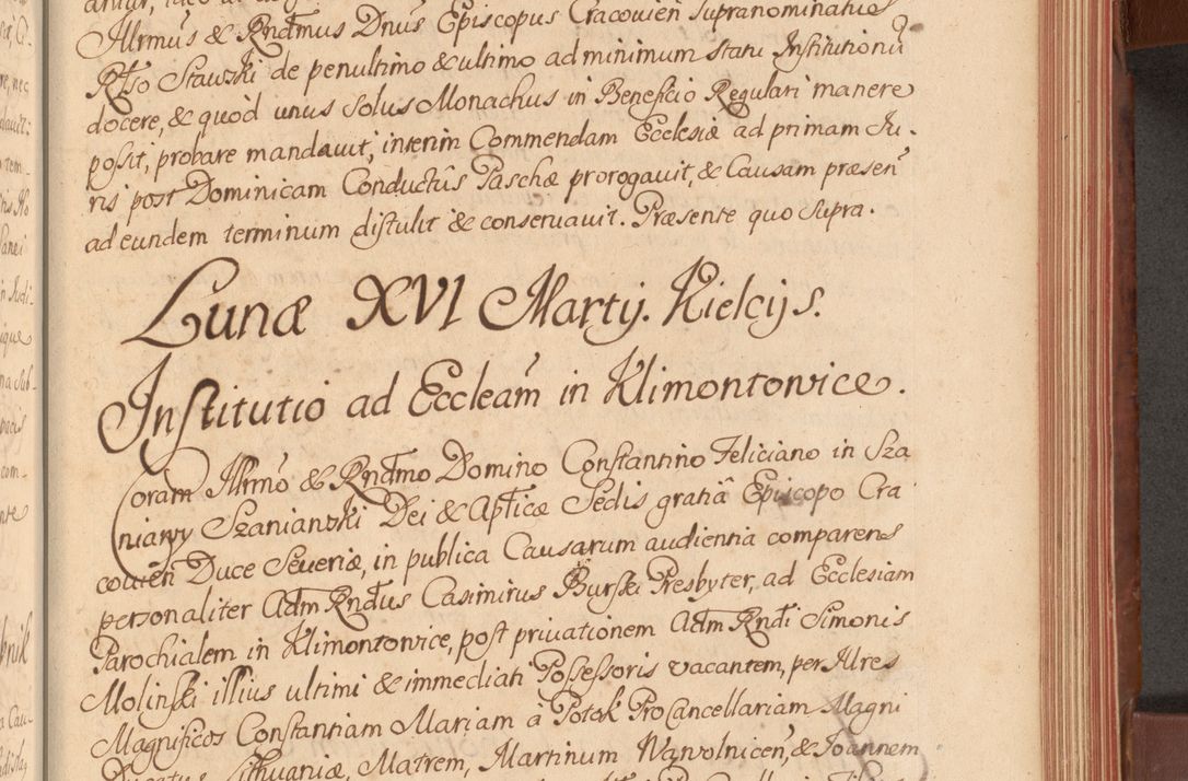 Zdjęcie nr 296 dla obiektu archiwalnego: Acta actorum episcopalium R. D. Constantini Feliciani in Szaniawy Szaniawski, episcopi Cracoviensis, ducis Severiae per annos 1720 - 1723 conscripta. Volumen I