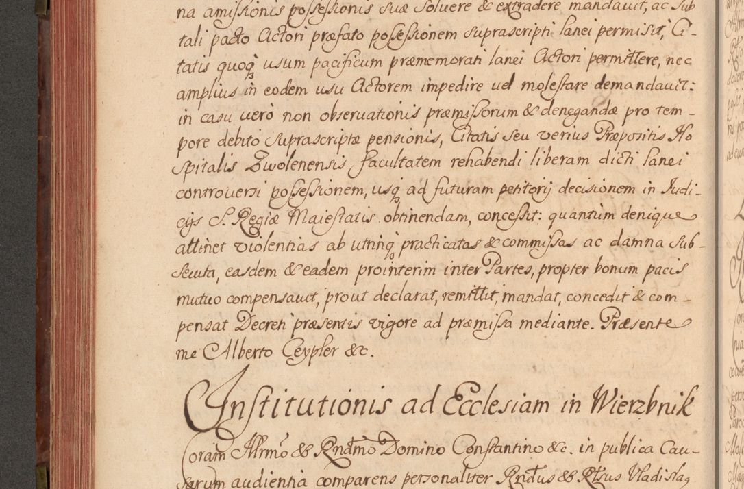 Zdjęcie nr 295 dla obiektu archiwalnego: Acta actorum episcopalium R. D. Constantini Feliciani in Szaniawy Szaniawski, episcopi Cracoviensis, ducis Severiae per annos 1720 - 1723 conscripta. Volumen I
