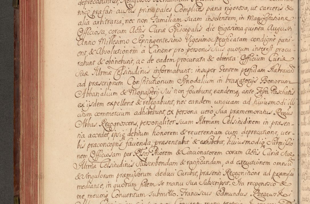 Zdjęcie nr 281 dla obiektu archiwalnego: Acta actorum episcopalium R. D. Constantini Feliciani in Szaniawy Szaniawski, episcopi Cracoviensis, ducis Severiae per annos 1720 - 1723 conscripta. Volumen I