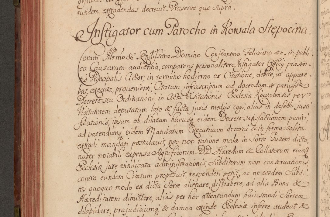 Zdjęcie nr 277 dla obiektu archiwalnego: Acta actorum episcopalium R. D. Constantini Feliciani in Szaniawy Szaniawski, episcopi Cracoviensis, ducis Severiae per annos 1720 - 1723 conscripta. Volumen I