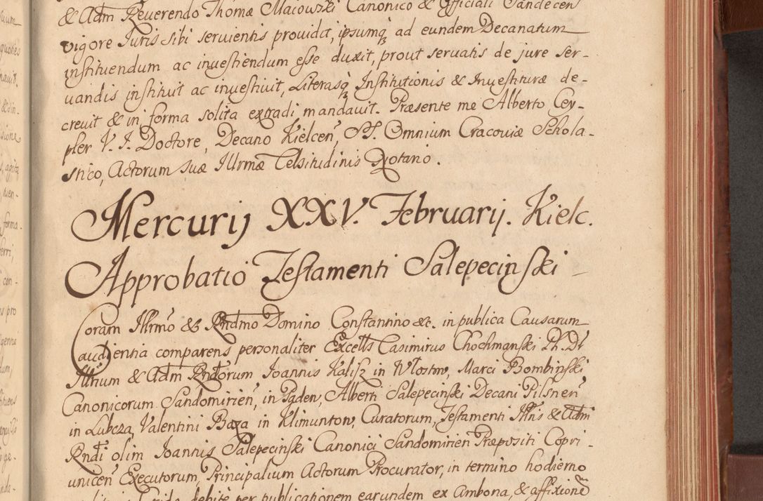 Zdjęcie nr 272 dla obiektu archiwalnego: Acta actorum episcopalium R. D. Constantini Feliciani in Szaniawy Szaniawski, episcopi Cracoviensis, ducis Severiae per annos 1720 - 1723 conscripta. Volumen I