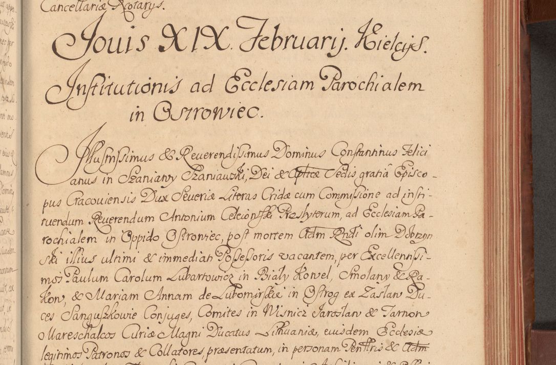 Zdjęcie nr 262 dla obiektu archiwalnego: Acta actorum episcopalium R. D. Constantini Feliciani in Szaniawy Szaniawski, episcopi Cracoviensis, ducis Severiae per annos 1720 - 1723 conscripta. Volumen I