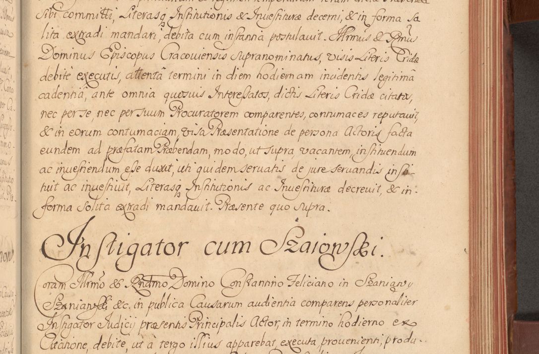 Zdjęcie nr 258 dla obiektu archiwalnego: Acta actorum episcopalium R. D. Constantini Feliciani in Szaniawy Szaniawski, episcopi Cracoviensis, ducis Severiae per annos 1720 - 1723 conscripta. Volumen I