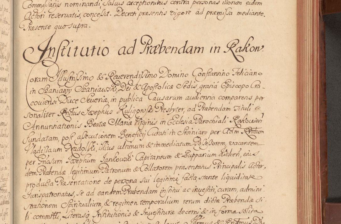 Zdjęcie nr 260 dla obiektu archiwalnego: Acta actorum episcopalium R. D. Constantini Feliciani in Szaniawy Szaniawski, episcopi Cracoviensis, ducis Severiae per annos 1720 - 1723 conscripta. Volumen I
