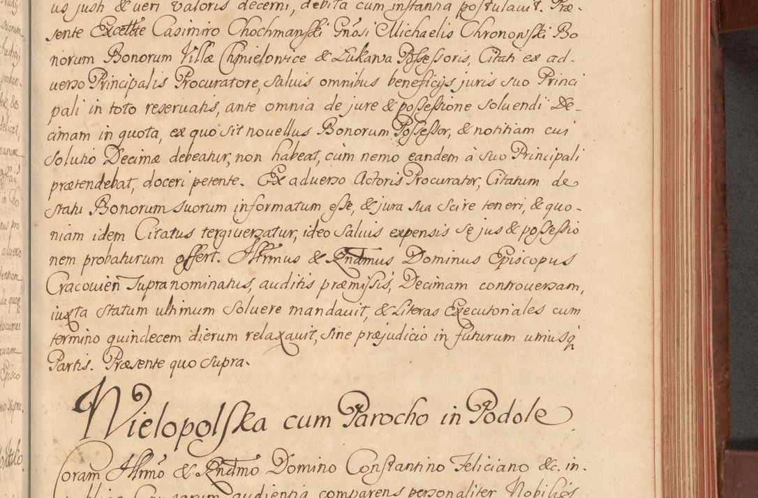 Zdjęcie nr 254 dla obiektu archiwalnego: Acta actorum episcopalium R. D. Constantini Feliciani in Szaniawy Szaniawski, episcopi Cracoviensis, ducis Severiae per annos 1720 - 1723 conscripta. Volumen I
