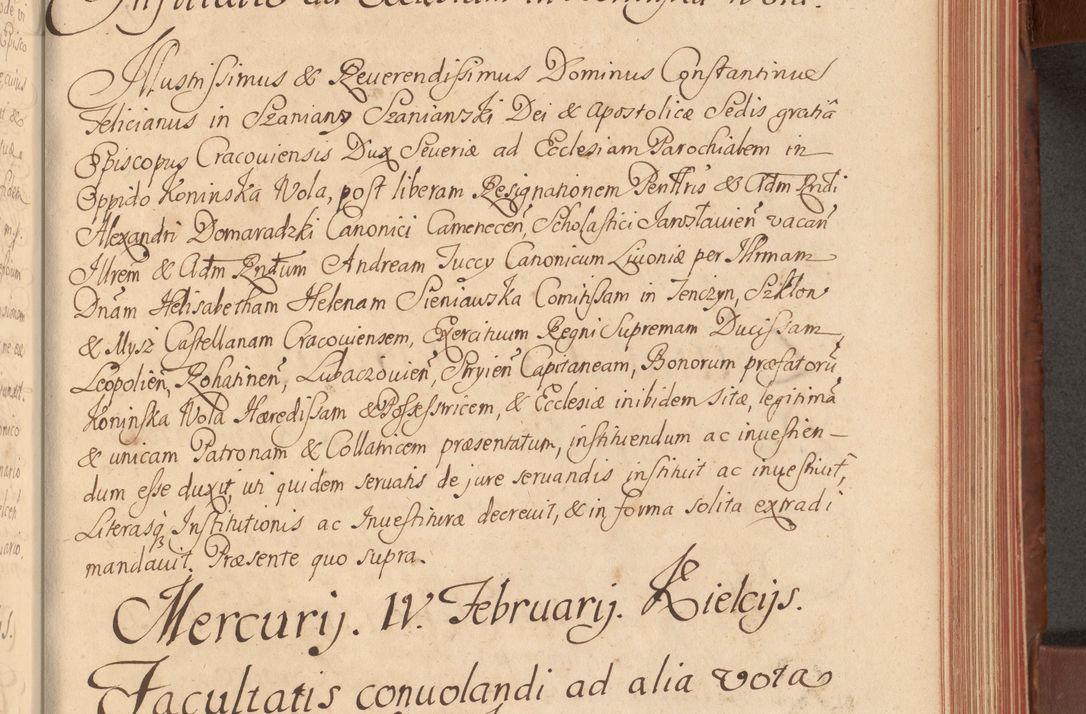 Zdjęcie nr 250 dla obiektu archiwalnego: Acta actorum episcopalium R. D. Constantini Feliciani in Szaniawy Szaniawski, episcopi Cracoviensis, ducis Severiae per annos 1720 - 1723 conscripta. Volumen I