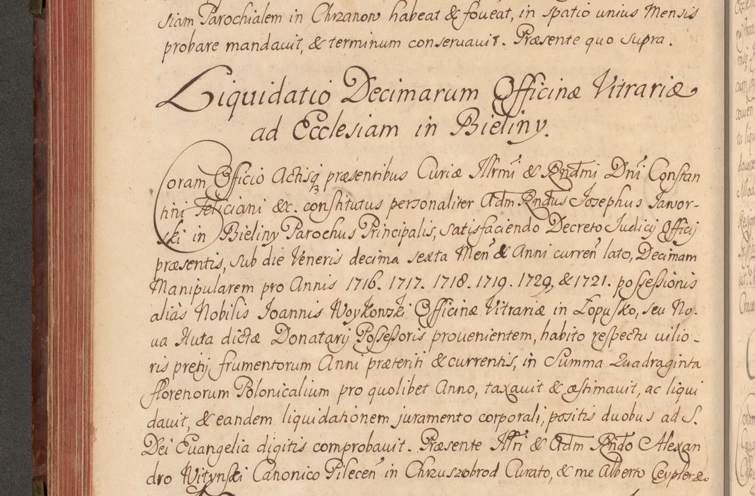 Zdjęcie nr 245 dla obiektu archiwalnego: Acta actorum episcopalium R. D. Constantini Feliciani in Szaniawy Szaniawski, episcopi Cracoviensis, ducis Severiae per annos 1720 - 1723 conscripta. Volumen I