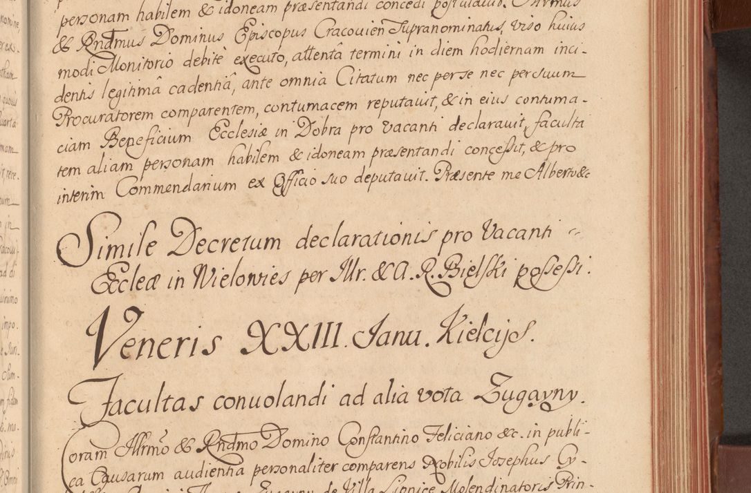 Zdjęcie nr 240 dla obiektu archiwalnego: Acta actorum episcopalium R. D. Constantini Feliciani in Szaniawy Szaniawski, episcopi Cracoviensis, ducis Severiae per annos 1720 - 1723 conscripta. Volumen I