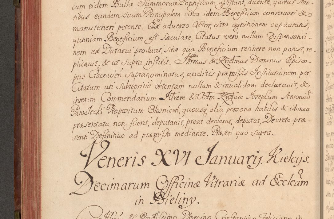 Zdjęcie nr 237 dla obiektu archiwalnego: Acta actorum episcopalium R. D. Constantini Feliciani in Szaniawy Szaniawski, episcopi Cracoviensis, ducis Severiae per annos 1720 - 1723 conscripta. Volumen I