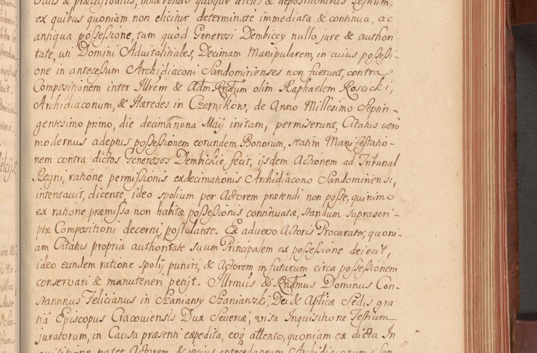 Zdjęcie nr 216 dla obiektu archiwalnego: Acta actorum episcopalium R. D. Constantini Feliciani in Szaniawy Szaniawski, episcopi Cracoviensis, ducis Severiae per annos 1720 - 1723 conscripta. Volumen I