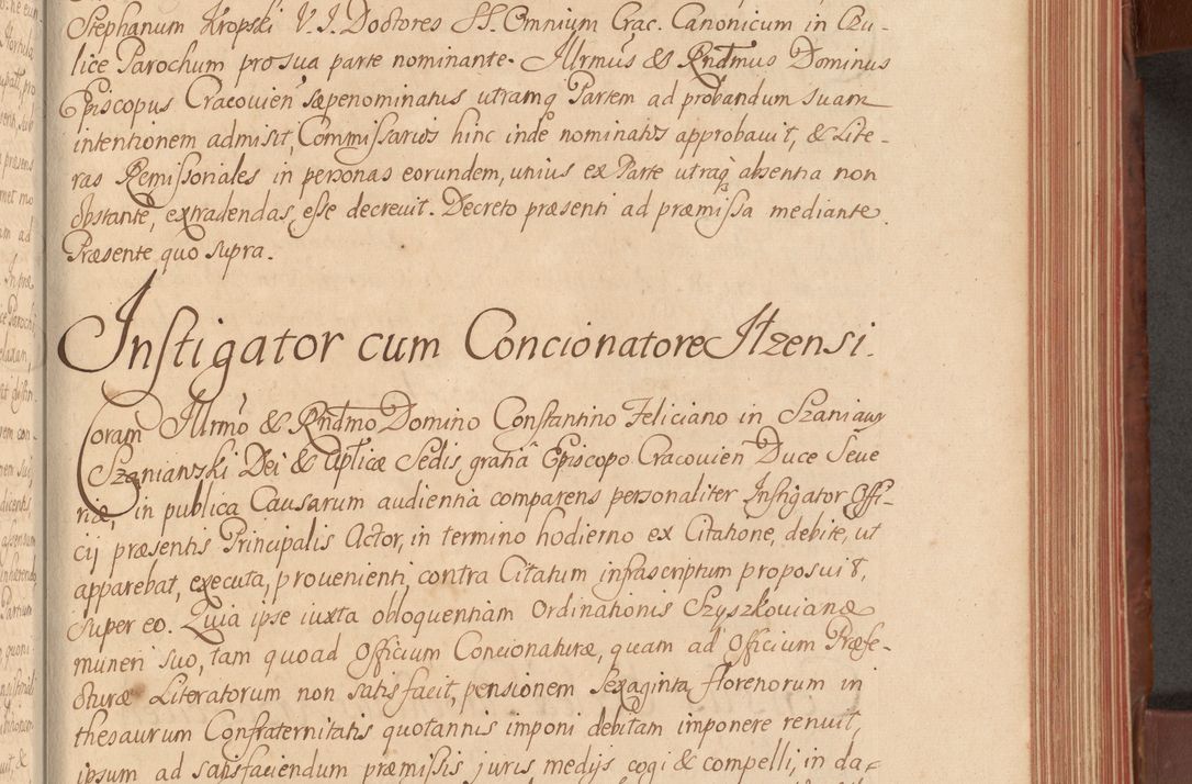 Zdjęcie nr 212 dla obiektu archiwalnego: Acta actorum episcopalium R. D. Constantini Feliciani in Szaniawy Szaniawski, episcopi Cracoviensis, ducis Severiae per annos 1720 - 1723 conscripta. Volumen I