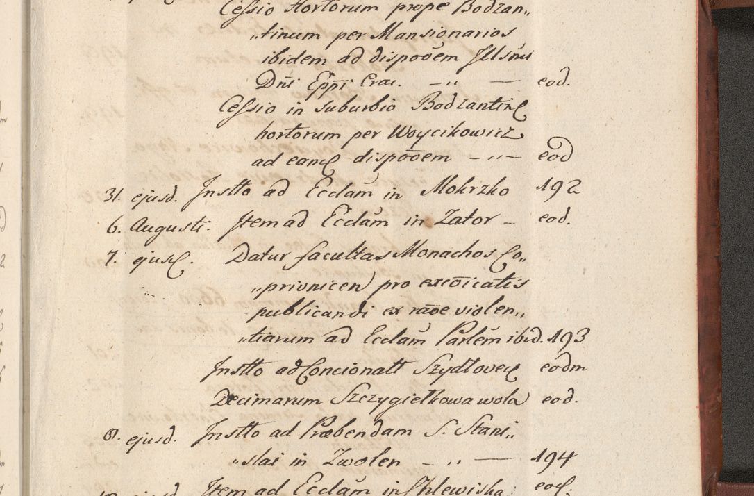 Zdjęcie nr 696 dla obiektu archiwalnego: Acta actorum episcopalium R. D. Constantini Feliciani in Szaniawy Szaniawski, episcopi Cracoviensis, ducis Severiae per annos 1720 - 1723 conscripta. Volumen I