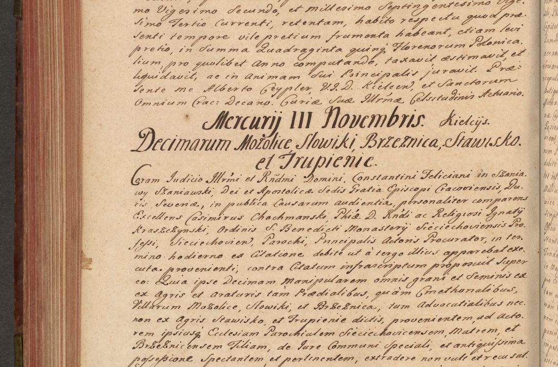 Zdjęcie nr 641 dla obiektu archiwalnego: Acta actorum episcopalium R. D. Constantini Feliciani in Szaniawy Szaniawski, episcopi Cracoviensis, ducis Severiae per annos 1720 - 1723 conscripta. Volumen I