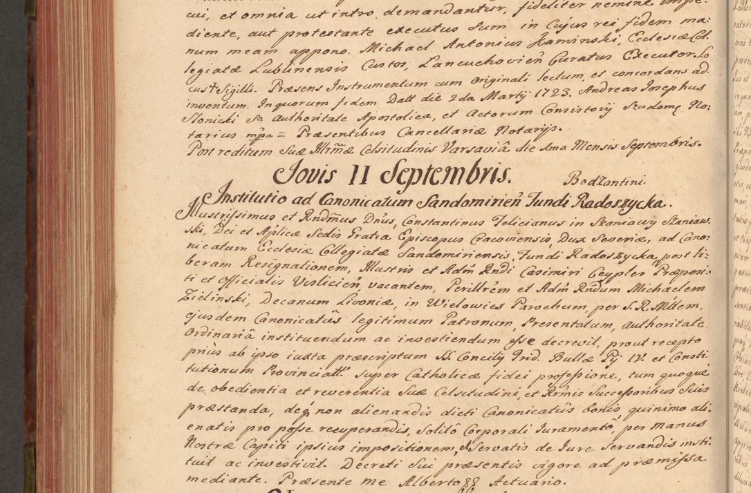Zdjęcie nr 621 dla obiektu archiwalnego: Acta actorum episcopalium R. D. Constantini Feliciani in Szaniawy Szaniawski, episcopi Cracoviensis, ducis Severiae per annos 1720 - 1723 conscripta. Volumen I
