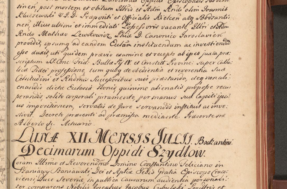Zdjęcie nr 614 dla obiektu archiwalnego: Acta actorum episcopalium R. D. Constantini Feliciani in Szaniawy Szaniawski, episcopi Cracoviensis, ducis Severiae per annos 1720 - 1723 conscripta. Volumen I