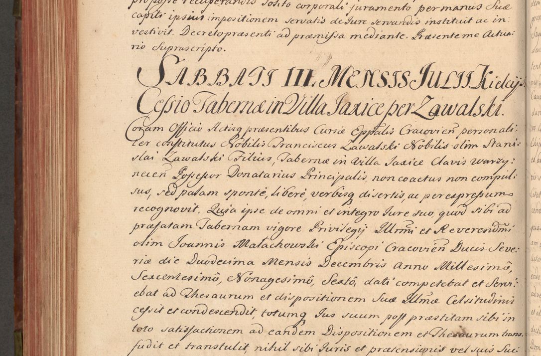 Zdjęcie nr 603 dla obiektu archiwalnego: Acta actorum episcopalium R. D. Constantini Feliciani in Szaniawy Szaniawski, episcopi Cracoviensis, ducis Severiae per annos 1720 - 1723 conscripta. Volumen I