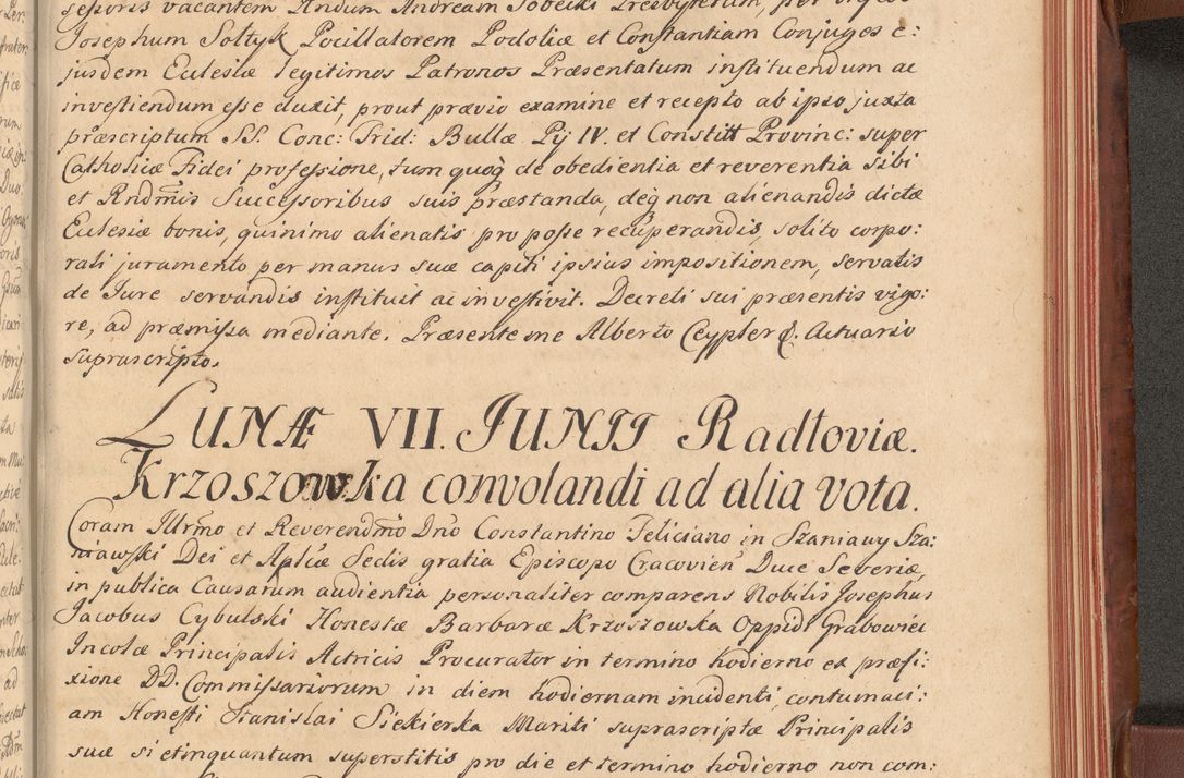 Zdjęcie nr 588 dla obiektu archiwalnego: Acta actorum episcopalium R. D. Constantini Feliciani in Szaniawy Szaniawski, episcopi Cracoviensis, ducis Severiae per annos 1720 - 1723 conscripta. Volumen I