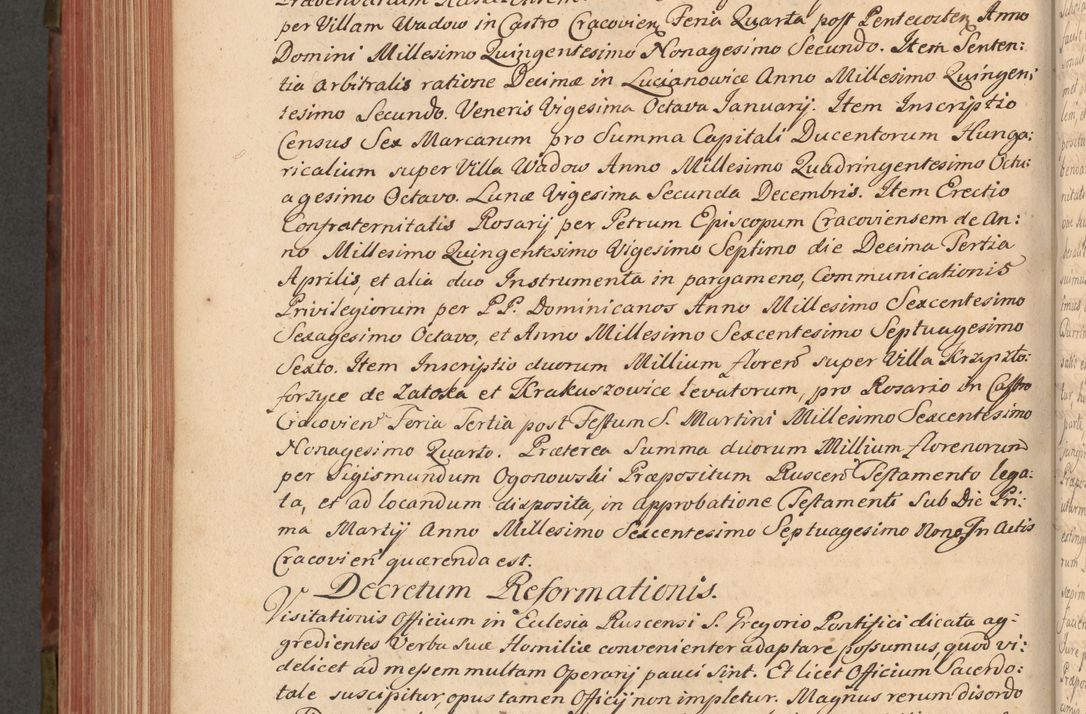 Zdjęcie nr 585 dla obiektu archiwalnego: Acta actorum episcopalium R. D. Constantini Feliciani in Szaniawy Szaniawski, episcopi Cracoviensis, ducis Severiae per annos 1720 - 1723 conscripta. Volumen I