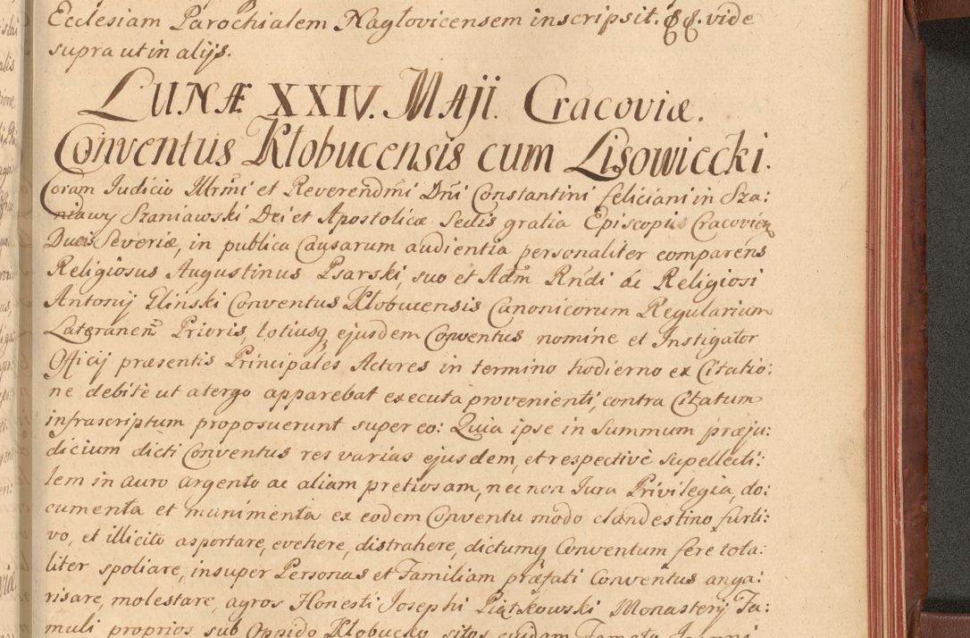 Zdjęcie nr 578 dla obiektu archiwalnego: Acta actorum episcopalium R. D. Constantini Feliciani in Szaniawy Szaniawski, episcopi Cracoviensis, ducis Severiae per annos 1720 - 1723 conscripta. Volumen I