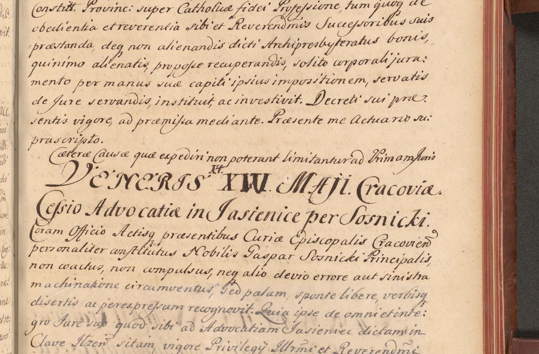 Zdjęcie nr 540 dla obiektu archiwalnego: Acta actorum episcopalium R. D. Constantini Feliciani in Szaniawy Szaniawski, episcopi Cracoviensis, ducis Severiae per annos 1720 - 1723 conscripta. Volumen I