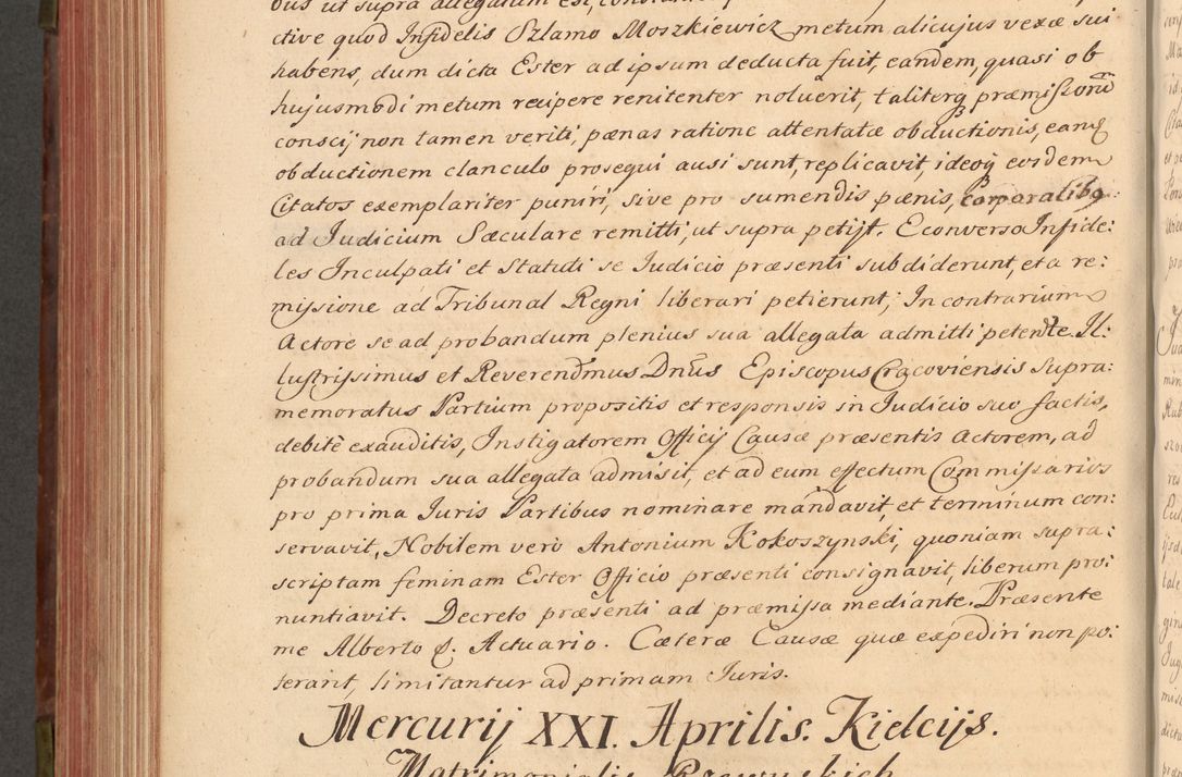 Zdjęcie nr 523 dla obiektu archiwalnego: Acta actorum episcopalium R. D. Constantini Feliciani in Szaniawy Szaniawski, episcopi Cracoviensis, ducis Severiae per annos 1720 - 1723 conscripta. Volumen I