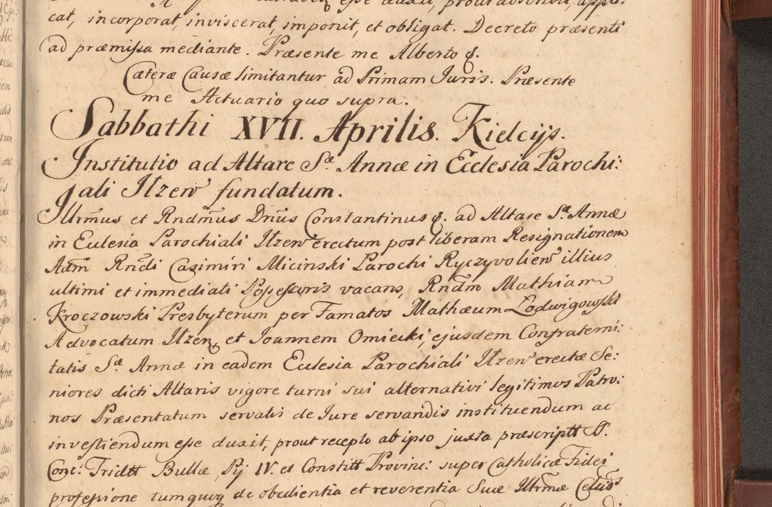 Zdjęcie nr 520 dla obiektu archiwalnego: Acta actorum episcopalium R. D. Constantini Feliciani in Szaniawy Szaniawski, episcopi Cracoviensis, ducis Severiae per annos 1720 - 1723 conscripta. Volumen I