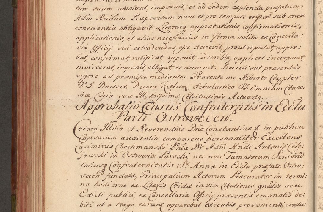 Zdjęcie nr 515 dla obiektu archiwalnego: Acta actorum episcopalium R. D. Constantini Feliciani in Szaniawy Szaniawski, episcopi Cracoviensis, ducis Severiae per annos 1720 - 1723 conscripta. Volumen I