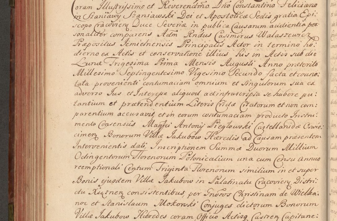 Zdjęcie nr 507 dla obiektu archiwalnego: Acta actorum episcopalium R. D. Constantini Feliciani in Szaniawy Szaniawski, episcopi Cracoviensis, ducis Severiae per annos 1720 - 1723 conscripta. Volumen I