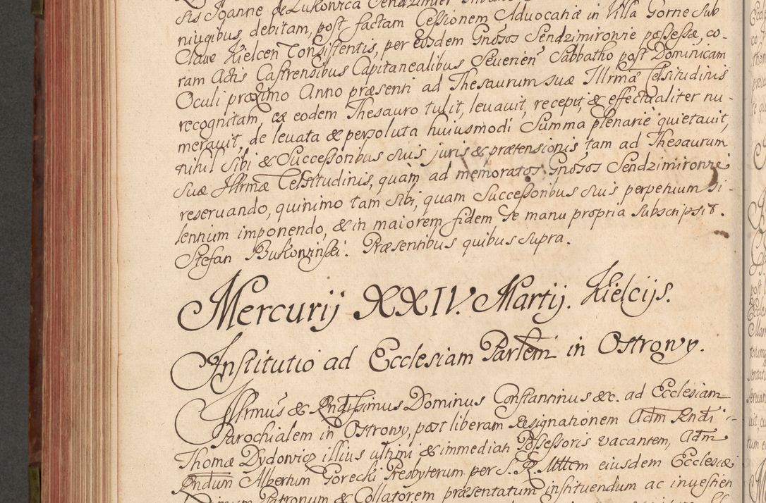 Zdjęcie nr 491 dla obiektu archiwalnego: Acta actorum episcopalium R. D. Constantini Feliciani in Szaniawy Szaniawski, episcopi Cracoviensis, ducis Severiae per annos 1720 - 1723 conscripta. Volumen I