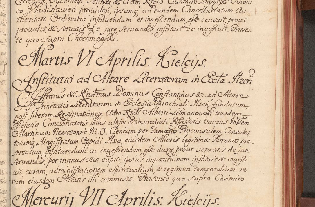 Zdjęcie nr 492 dla obiektu archiwalnego: Acta actorum episcopalium R. D. Constantini Feliciani in Szaniawy Szaniawski, episcopi Cracoviensis, ducis Severiae per annos 1720 - 1723 conscripta. Volumen I