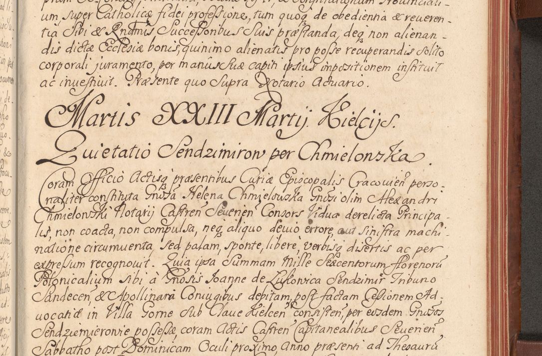 Zdjęcie nr 490 dla obiektu archiwalnego: Acta actorum episcopalium R. D. Constantini Feliciani in Szaniawy Szaniawski, episcopi Cracoviensis, ducis Severiae per annos 1720 - 1723 conscripta. Volumen I