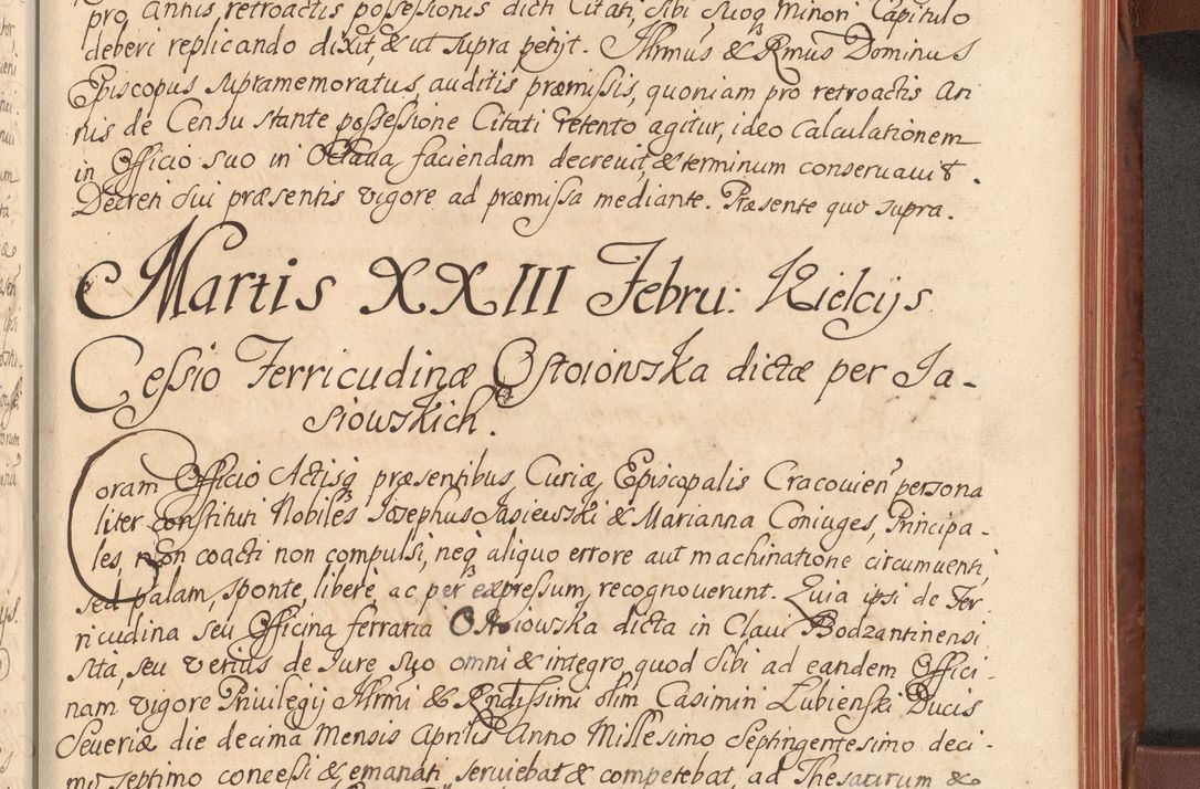 Zdjęcie nr 472 dla obiektu archiwalnego: Acta actorum episcopalium R. D. Constantini Feliciani in Szaniawy Szaniawski, episcopi Cracoviensis, ducis Severiae per annos 1720 - 1723 conscripta. Volumen I