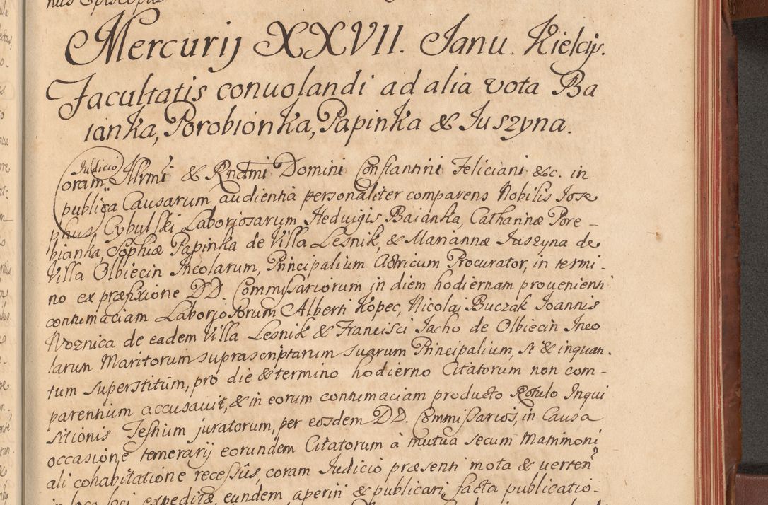 Zdjęcie nr 458 dla obiektu archiwalnego: Acta actorum episcopalium R. D. Constantini Feliciani in Szaniawy Szaniawski, episcopi Cracoviensis, ducis Severiae per annos 1720 - 1723 conscripta. Volumen I
