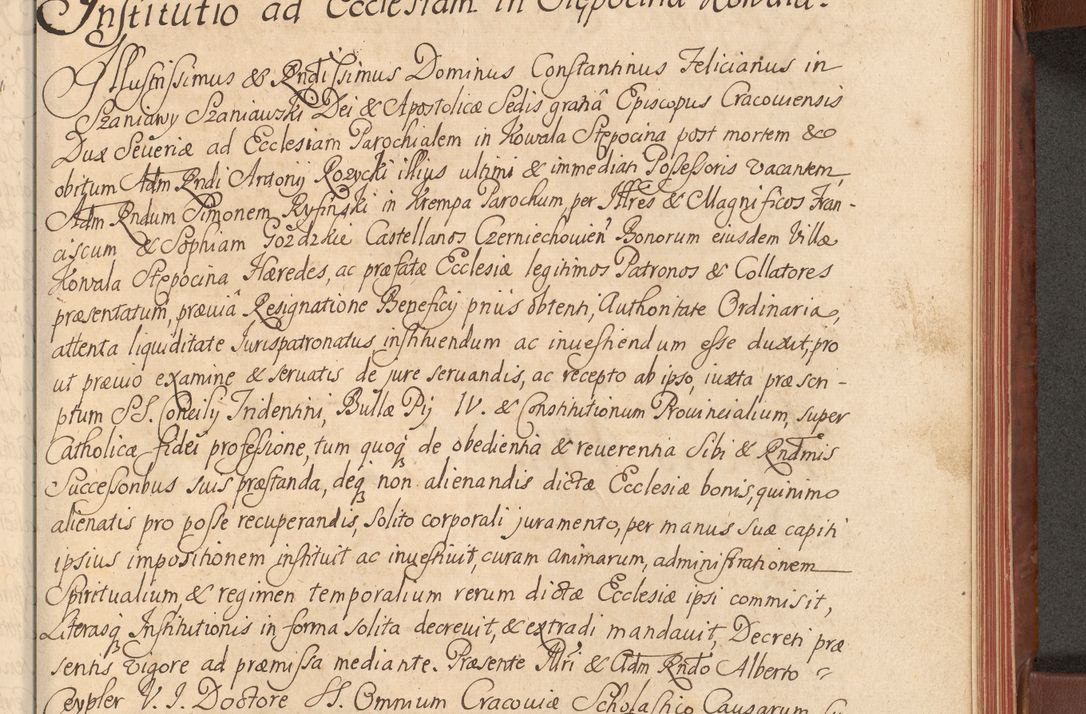 Zdjęcie nr 444 dla obiektu archiwalnego: Acta actorum episcopalium R. D. Constantini Feliciani in Szaniawy Szaniawski, episcopi Cracoviensis, ducis Severiae per annos 1720 - 1723 conscripta. Volumen I