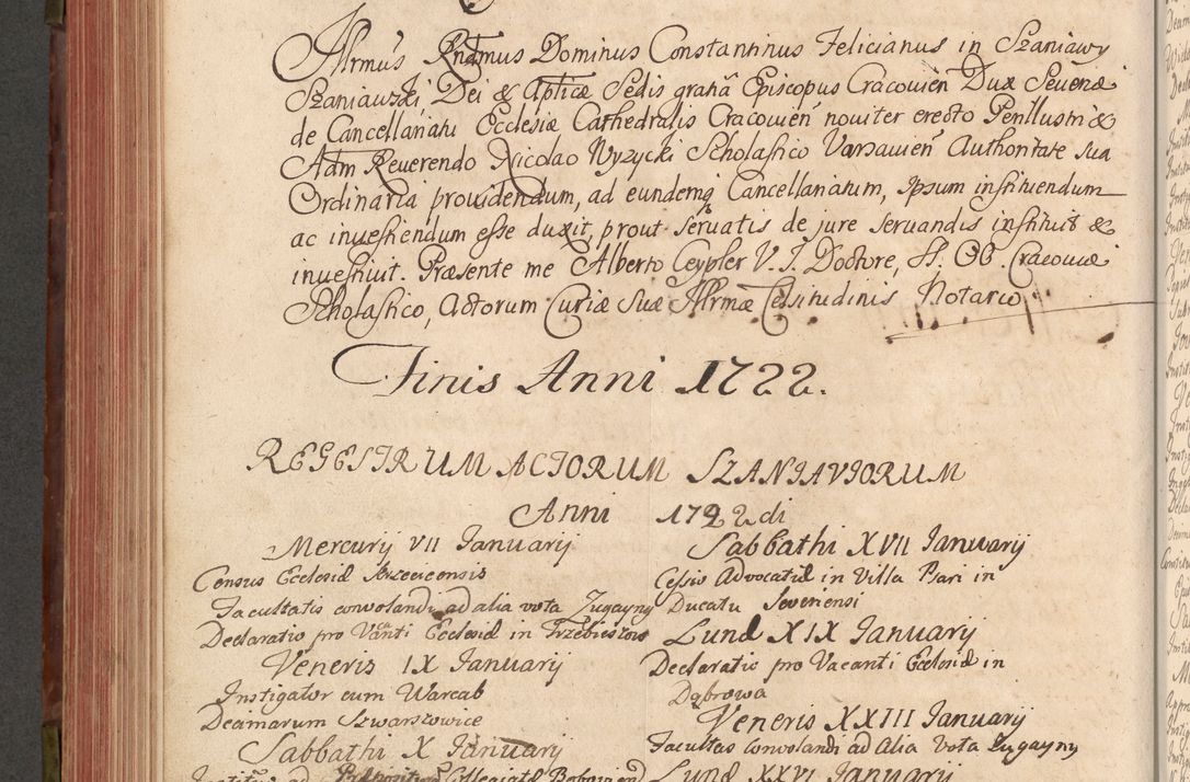 Zdjęcie nr 441 dla obiektu archiwalnego: Acta actorum episcopalium R. D. Constantini Feliciani in Szaniawy Szaniawski, episcopi Cracoviensis, ducis Severiae per annos 1720 - 1723 conscripta. Volumen I
