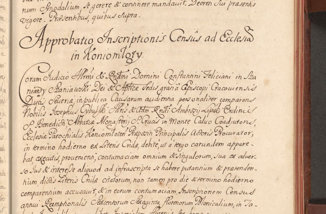 Zdjęcie nr 432 dla obiektu archiwalnego: Acta actorum episcopalium R. D. Constantini Feliciani in Szaniawy Szaniawski, episcopi Cracoviensis, ducis Severiae per annos 1720 - 1723 conscripta. Volumen I