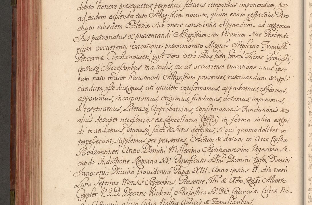 Zdjęcie nr 425 dla obiektu archiwalnego: Acta actorum episcopalium R. D. Constantini Feliciani in Szaniawy Szaniawski, episcopi Cracoviensis, ducis Severiae per annos 1720 - 1723 conscripta. Volumen I