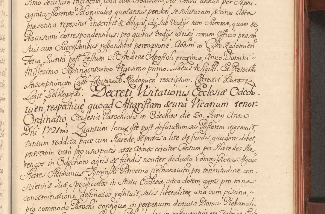 Zdjęcie nr 422 dla obiektu archiwalnego: Acta actorum episcopalium R. D. Constantini Feliciani in Szaniawy Szaniawski, episcopi Cracoviensis, ducis Severiae per annos 1720 - 1723 conscripta. Volumen I